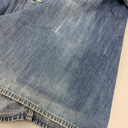 【現状渡し品】【メンズ】 VINTAGE ヴィンテージ 月桂樹ボタン 4つボタン 赤耳セルヴィッチ 40S 大戦モデル DENIM COVERALL デニム カバーオール トップス 長袖 146-260809-ya-09-izu サイズ：下記参照 カラー：インディゴ 万代Net店
