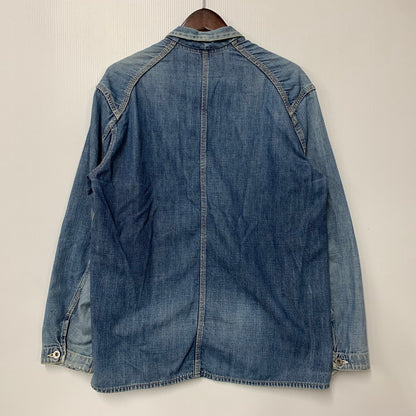 【現状渡し品】【メンズ】 VINTAGE ヴィンテージ 月桂樹ボタン 4つボタン 赤耳セルヴィッチ 40S 大戦モデル DENIM COVERALL デニム カバーオール トップス 長袖 146-260809-ya-09-izu サイズ：下記参照 カラー：インディゴ 万代Net店
