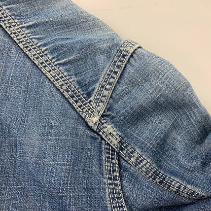 【現状渡し品】【メンズ】 VINTAGE ヴィンテージ 月桂樹ボタン 4つボタン 赤耳セルヴィッチ 40S 大戦モデル DENIM COVERALL デニム カバーオール トップス 長袖 146-260809-ya-09-izu サイズ：下記参照 カラー：インディゴ 万代Net店