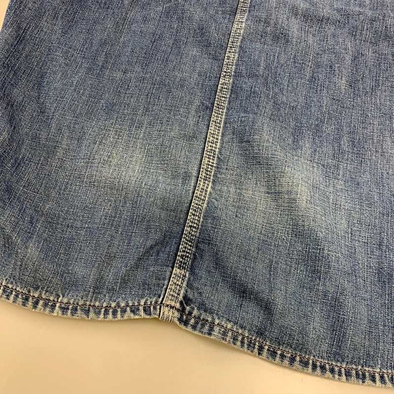 【現状渡し品】【メンズ】 VINTAGE ヴィンテージ 月桂樹ボタン 4つボタン 赤耳セルヴィッチ 40S 大戦モデル DENIM COVERALL デニム カバーオール トップス 長袖 146-260809-ya-09-izu サイズ：下記参照 カラー：インディゴ 万代Net店