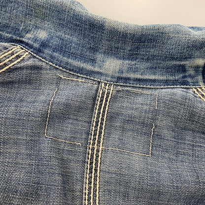 【現状渡し品】【メンズ】 VINTAGE ヴィンテージ 月桂樹ボタン 4つボタン 赤耳セルヴィッチ 40S 大戦モデル DENIM COVERALL デニム カバーオール トップス 長袖 146-260809-ya-09-izu サイズ：下記参照 カラー：インディゴ 万代Net店