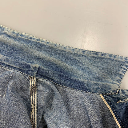 【現状渡し品】【メンズ】 VINTAGE ヴィンテージ 月桂樹ボタン 4つボタン 赤耳セルヴィッチ 40S 大戦モデル DENIM COVERALL デニム カバーオール トップス 長袖 146-260809-ya-09-izu サイズ：下記参照 カラー：インディゴ 万代Net店