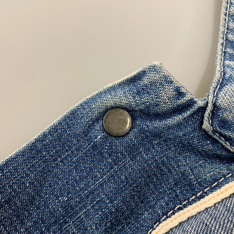 【現状渡し品】【メンズ】 VINTAGE ヴィンテージ 月桂樹ボタン 4つボタン 赤耳セルヴィッチ 40S 大戦モデル DENIM COVERALL デニム カバーオール トップス 長袖 146-260809-ya-09-izu サイズ：下記参照 カラー：インディゴ 万代Net店
