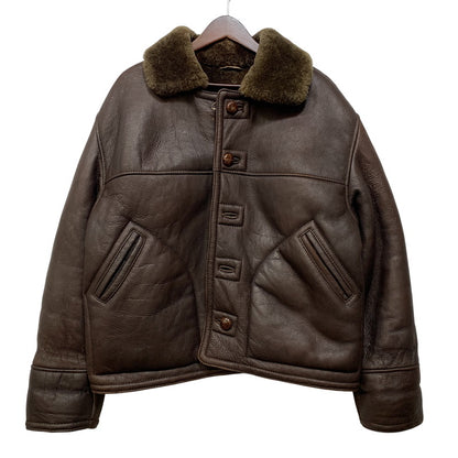 【現状渡し品】【メンズ】 MOON LUNCH PARIS ムーン ランチ パリ MOUTON JACKET ムートン ジャケット アウター 146-260818-ya-01-izu サイズ：M カラー：ブラウン 万代Net店