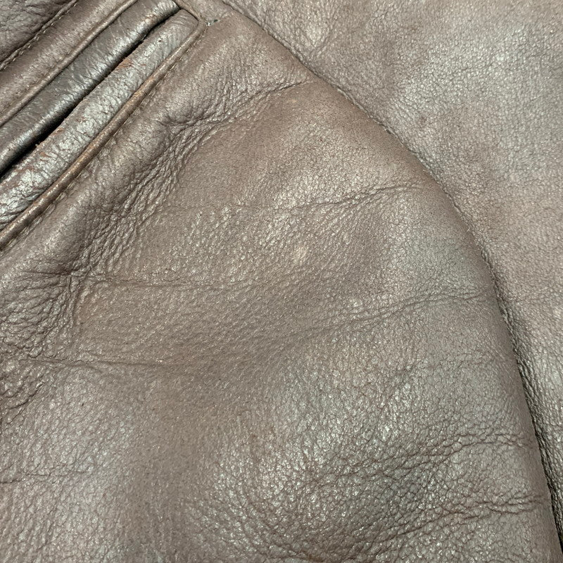 【現状渡し品】【メンズ】 MOON LUNCH PARIS ムーン ランチ パリ MOUTON JACKET ムートン ジャケット アウター 146-260818-ya-01-izu サイズ：M カラー：ブラウン 万代Net店