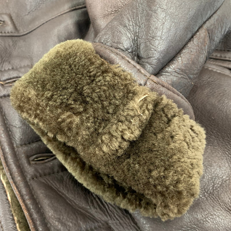 【現状渡し品】【メンズ】 MOON LUNCH PARIS ムーン ランチ パリ MOUTON JACKET ムートン ジャケット アウター 146-260818-ya-01-izu サイズ：M カラー：ブラウン 万代Net店