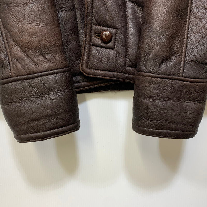 【現状渡し品】【メンズ】 MOON LUNCH PARIS ムーン ランチ パリ MOUTON JACKET ムートン ジャケット アウター 146-260818-ya-01-izu サイズ：M カラー：ブラウン 万代Net店