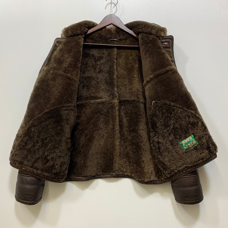 【現状渡し品】【メンズ】 MOON LUNCH PARIS ムーン ランチ パリ MOUTON JACKET ムートン ジャケット アウター 146-260818-ya-01-izu サイズ：M カラー：ブラウン 万代Net店
