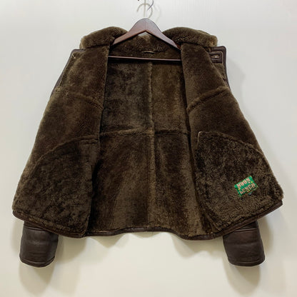 【現状渡し品】【メンズ】 MOON LUNCH PARIS ムーン ランチ パリ MOUTON JACKET ムートン ジャケット アウター 146-260818-ya-01-izu サイズ：M カラー：ブラウン 万代Net店