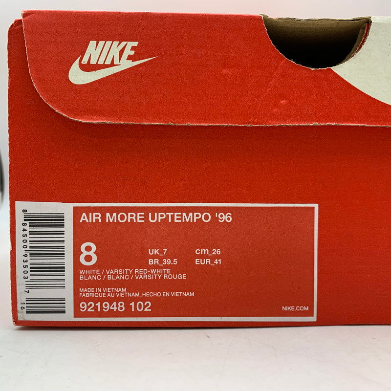 【中古品】【メンズ/レディース】 NIKE ナイキ 921948-102 AIR MORE UPTEMPO エア モア アップテンポ スニーカー シューズ 靴 160-260810-cs-06-izu サイズ：26cm カラー：WHITE/VARSITY RED-WHITE 万代Net店