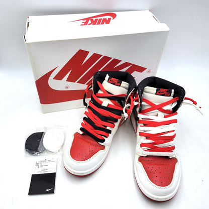 【中古品】【メンズ】 NIKE ナイキ AIR JORDAN 1 RETRO HIGH OG 555088-161 エア ジョーダン 1 レトロ ハイ OG スニーカー 靴 160-260821-as-17-izu サイズ：28cm カラー：WHITE/UNIVERSITY RED-BLACK 万代Net店