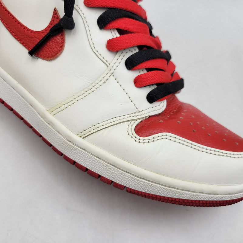 【中古品】【メンズ】 NIKE ナイキ AIR JORDAN 1 RETRO HIGH OG 555088-161 エア ジョーダン 1 レトロ ハイ OG スニーカー 靴 160-260821-as-17-izu サイズ：28cm カラー：WHITE/UNIVERSITY RED-BLACK 万代Net店