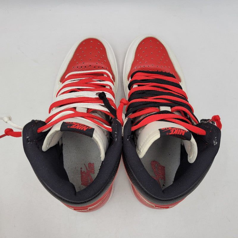 【中古品】【メンズ】 NIKE ナイキ AIR JORDAN 1 RETRO HIGH OG 555088-161 エア ジョーダン 1 レトロ ハイ OG スニーカー 靴 160-260821-as-17-izu サイズ：28cm カラー：WHITE/UNIVERSITY RED-BLACK 万代Net店