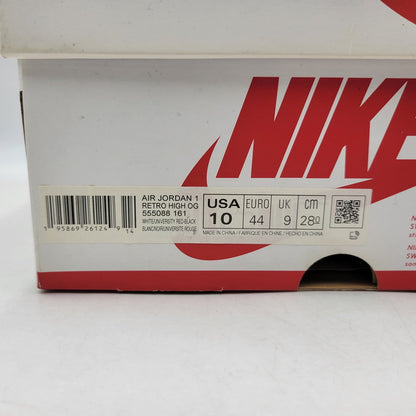 【中古品】【メンズ】 NIKE ナイキ AIR JORDAN 1 RETRO HIGH OG 555088-161 エア ジョーダン 1 レトロ ハイ OG スニーカー 靴 160-260821-as-17-izu サイズ：28cm カラー：WHITE/UNIVERSITY RED-BLACK 万代Net店