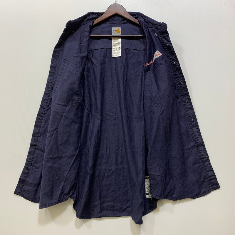 【中古品】【メンズ】 CARHARTT FR カーハート エフアール FRS003-DNY L S WORK SHIRT ロングスリーブ ワーク シャツ トップス 長袖 146-260818-ya-06-izu サイズ：XL カラー：ネイビー 万代Net店