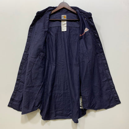 【中古品】【メンズ】 CARHARTT FR カーハート エフアール FRS003-DNY L S WORK SHIRT ロングスリーブ ワーク シャツ トップス 長袖 146-260818-ya-06-izu サイズ：XL カラー：ネイビー 万代Net店
