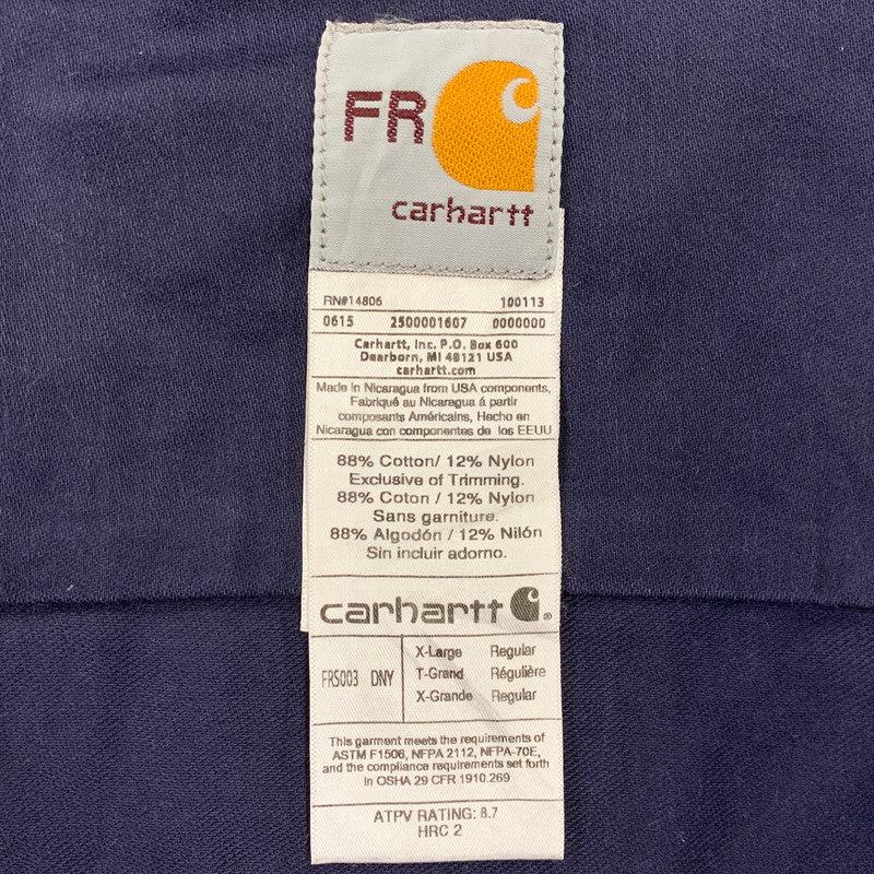 【中古品】【メンズ】 CARHARTT FR カーハート エフアール FRS003-DNY L S WORK SHIRT ロングスリーブ ワーク シャツ トップス 長袖 146-260818-ya-06-izu サイズ：XL カラー：ネイビー 万代Net店