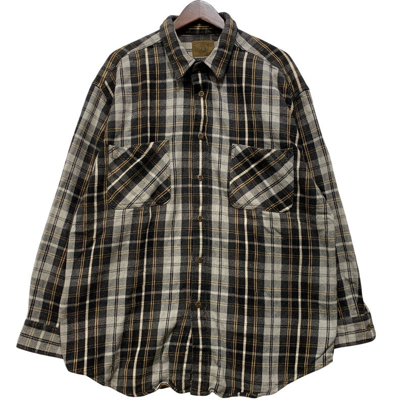 【中古品】【メンズ】 ST.JOHN'S セント・ジョンズ FLANNEL CHECK SHIRT フランネル チェック シャツ トップス 長袖 146-260818-ya-05-izu サイズ：XL カラー：グレー 万代Net店