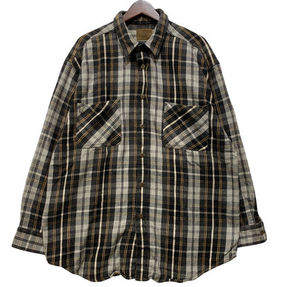 【中古品】【メンズ】 ST.JOHN'S セント・ジョンズ FLANNEL CHECK SHIRT フランネル チェック シャツ トップス 長袖 146-260818-ya-05-izu サイズ：XL カラー：グレー 万代Net店