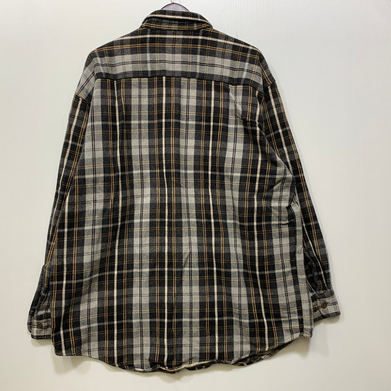 【中古品】【メンズ】 ST.JOHN'S セント・ジョンズ FLANNEL CHECK SHIRT フランネル チェック シャツ トップス 長袖 146-260818-ya-05-izu サイズ：XL カラー：グレー 万代Net店