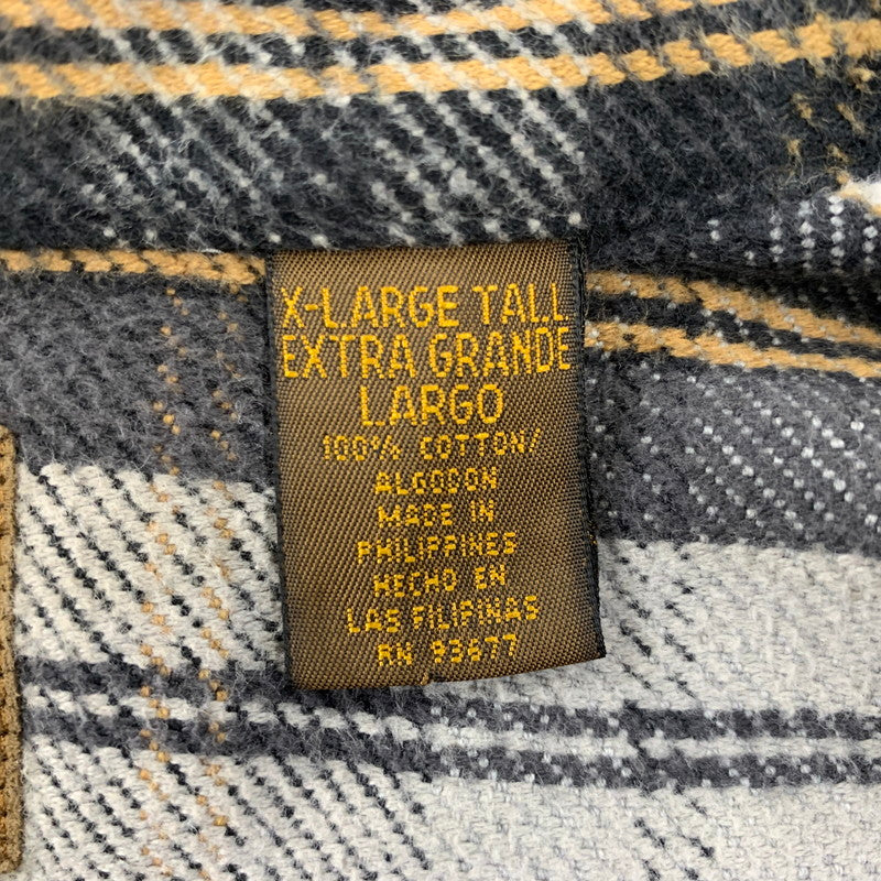 【中古品】【メンズ】 ST.JOHN'S セント・ジョンズ FLANNEL CHECK SHIRT フランネル チェック シャツ トップス 長袖 146-260818-ya-05-izu サイズ：XL カラー：グレー 万代Net店