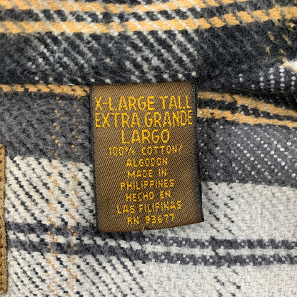 【中古品】【メンズ】 ST.JOHN'S セント・ジョンズ FLANNEL CHECK SHIRT フランネル チェック シャツ トップス 長袖 146-260818-ya-05-izu サイズ：XL カラー：グレー 万代Net店