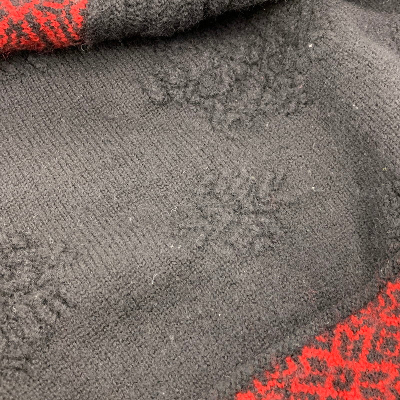 【中古品】【メンズ】 KENZO GOLF ケンゾーゴルフ 535-P-8272 NORDIC KNIT SHIRT ノルディック ニット シャツ トップス 長袖 146-260818-ya-04-izu サイズ：4 カラー：ブラック 万代Net店