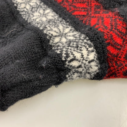 【中古品】【メンズ】 KENZO GOLF ケンゾーゴルフ 535-P-8272 NORDIC KNIT SHIRT ノルディック ニット シャツ トップス 長袖 146-260818-ya-04-izu サイズ：4 カラー：ブラック 万代Net店