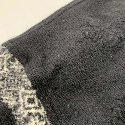 【中古品】【メンズ】 KENZO GOLF ケンゾーゴルフ 535-P-8272 NORDIC KNIT SHIRT ノルディック ニット シャツ トップス 長袖 146-260818-ya-04-izu サイズ：4 カラー：ブラック 万代Net店