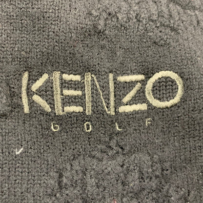 【中古品】【メンズ】 KENZO GOLF ケンゾーゴルフ 535-P-8272 NORDIC KNIT SHIRT ノルディック ニット シャツ トップス 長袖 146-260818-ya-04-izu サイズ：4 カラー：ブラック 万代Net店