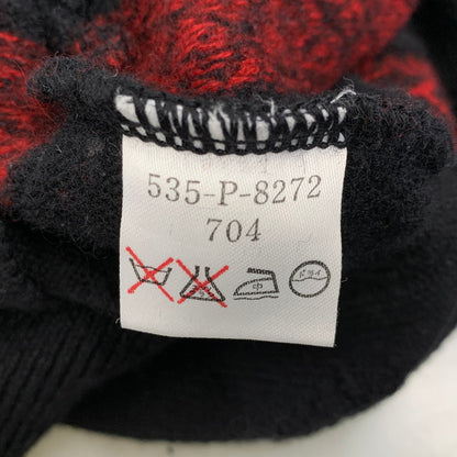 【中古品】【メンズ】 KENZO GOLF ケンゾーゴルフ 535-P-8272 NORDIC KNIT SHIRT ノルディック ニット シャツ トップス 長袖 146-260818-ya-04-izu サイズ：4 カラー：ブラック 万代Net店