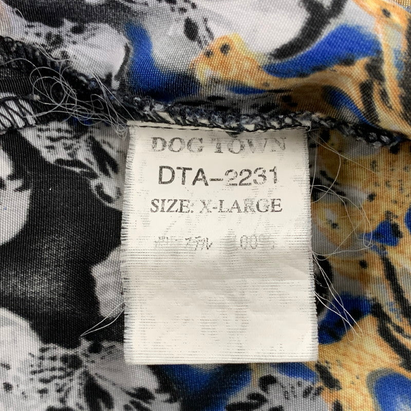【中古品】【メンズ】 DOG TOWN ドッグタウン SKULL DRAGON S/S SHIRT スカル ドラゴン 半袖 シャツ 146-260821-as-01-izu サイズ：XL カラー：ブルー系 万代Net店