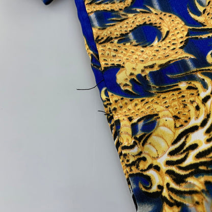 【中古品】【メンズ】 DOG TOWN ドッグタウン SKULL DRAGON S/S SHIRT スカル ドラゴン 半袖 シャツ 146-260821-as-01-izu サイズ：XL カラー：ブルー系 万代Net店