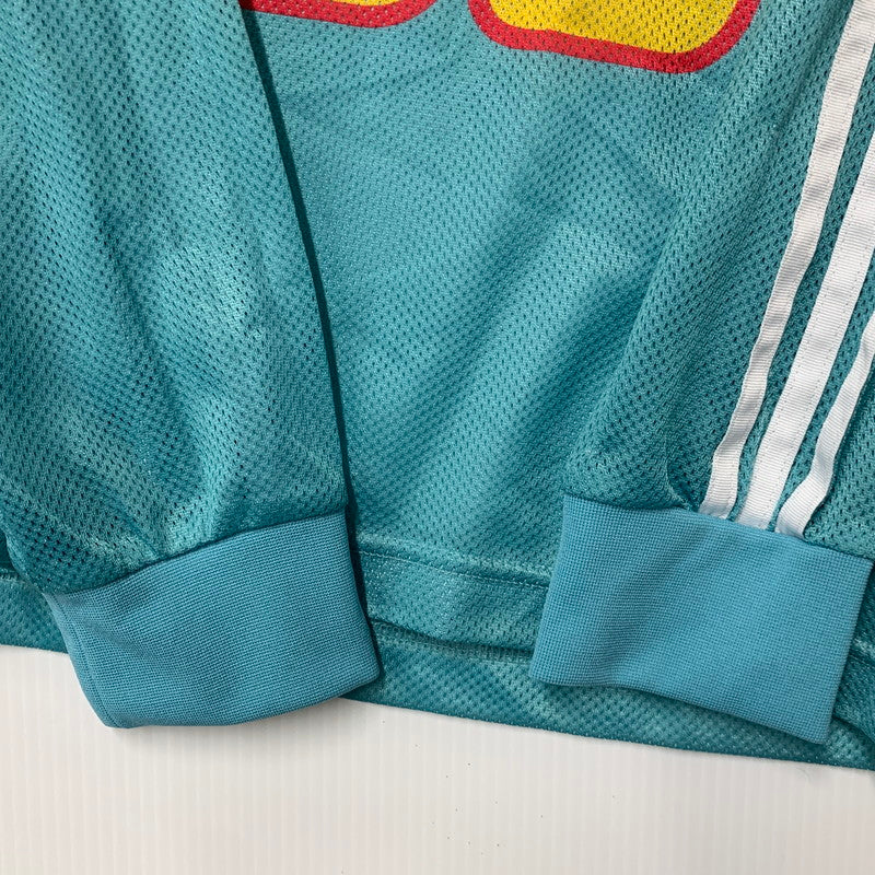 【中古品】【メンズ】 ADIDAS アディダス × SEAN WOTHERSPOON ショーン・ウォザースプーン × HOT WHEELS ホットウィール HT6581 MESH L S TEE メッシュ ロングスリーブ Tシャツ トップス 長袖 142-260810-ya-02-izu サイズ：L カラー：ターコイズブルー 万代Net店