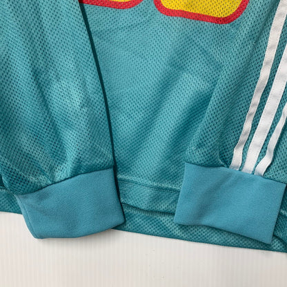【中古品】【メンズ】 ADIDAS アディダス × SEAN WOTHERSPOON ショーン・ウォザースプーン × HOT WHEELS ホットウィール HT6581 MESH L S TEE メッシュ ロングスリーブ Tシャツ トップス 長袖 142-260810-ya-02-izu サイズ：L カラー：ターコイズブルー 万代Net店