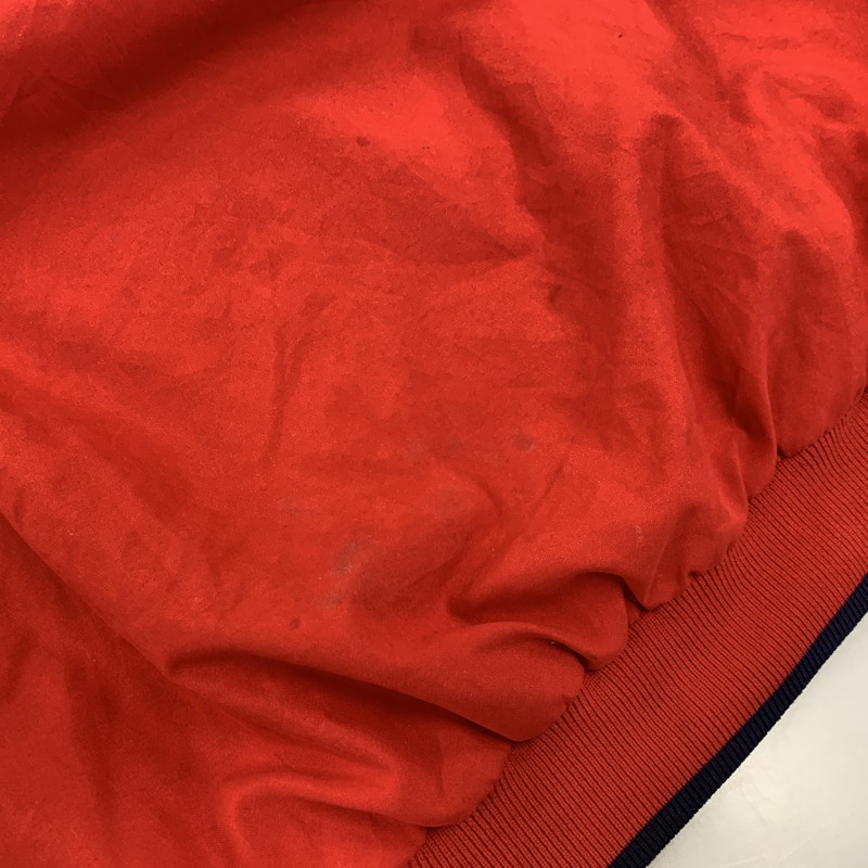 【中古品】【メンズ】 MOBIL1 モービルワン 香港製 HALF ZIP NYLON JACKET ハーフ ジップ ナイロン ジャケット アウター 146-260818-ya-08-izu サイズ：L カラー：レッド 万代Net店