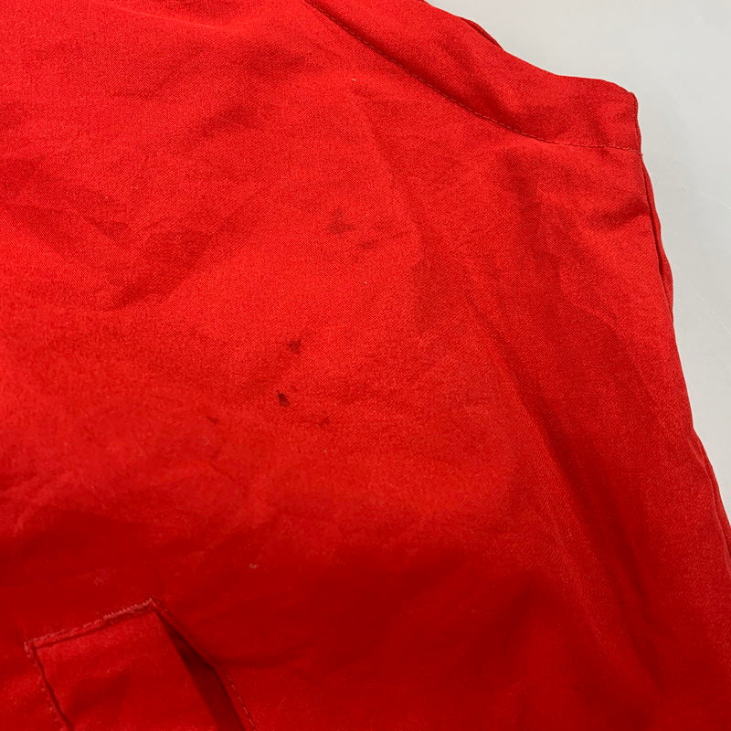 【中古品】【メンズ】 MOBIL1 モービルワン 香港製 HALF ZIP NYLON JACKET ハーフ ジップ ナイロン ジャケット アウター 146-260818-ya-08-izu サイズ：L カラー：レッド 万代Net店