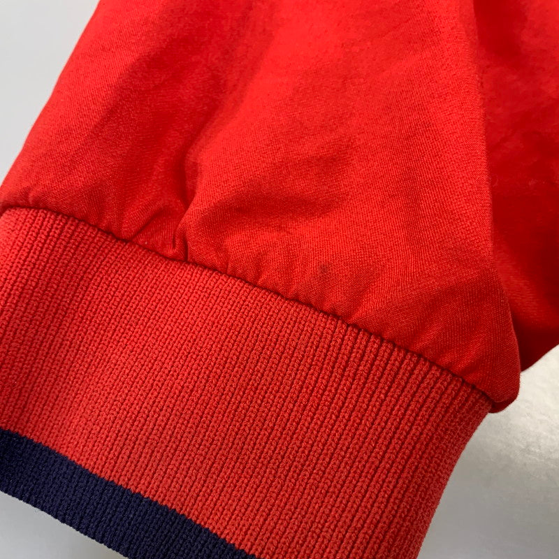 【中古品】【メンズ】 MOBIL1 モービルワン 香港製 HALF ZIP NYLON JACKET ハーフ ジップ ナイロン ジャケット アウター 146-260818-ya-08-izu サイズ：L カラー：レッド 万代Net店