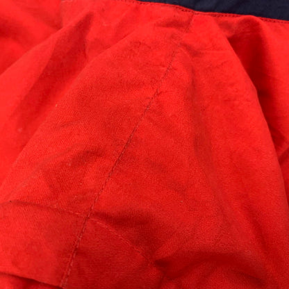 【中古品】【メンズ】 MOBIL1 モービルワン 香港製 HALF ZIP NYLON JACKET ハーフ ジップ ナイロン ジャケット アウター 146-260818-ya-08-izu サイズ：L カラー：レッド 万代Net店