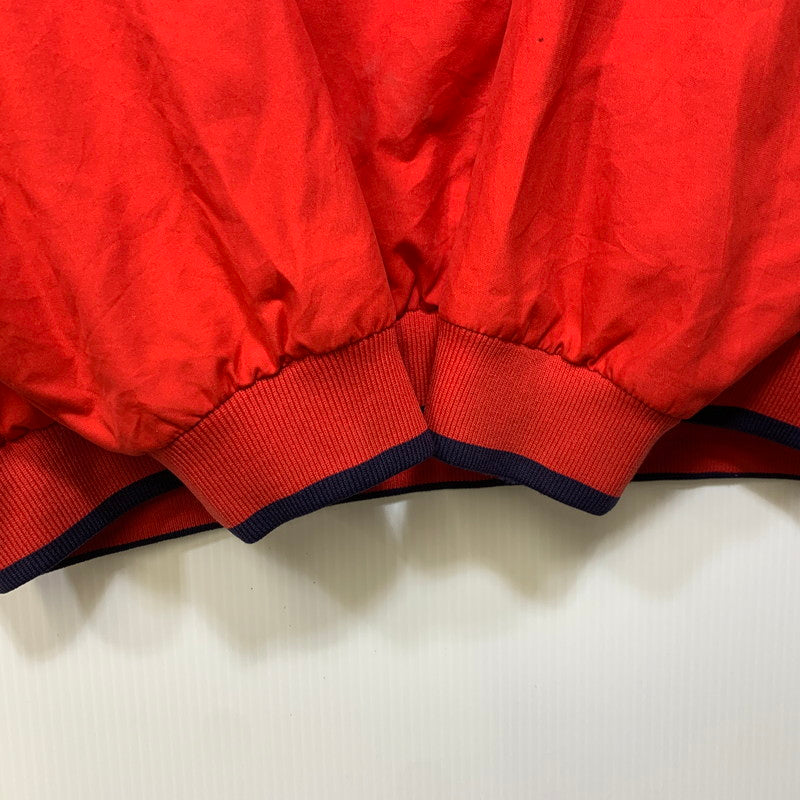 【中古品】【メンズ】 MOBIL1 モービルワン 香港製 HALF ZIP NYLON JACKET ハーフ ジップ ナイロン ジャケット アウター 146-260818-ya-08-izu サイズ：L カラー：レッド 万代Net店