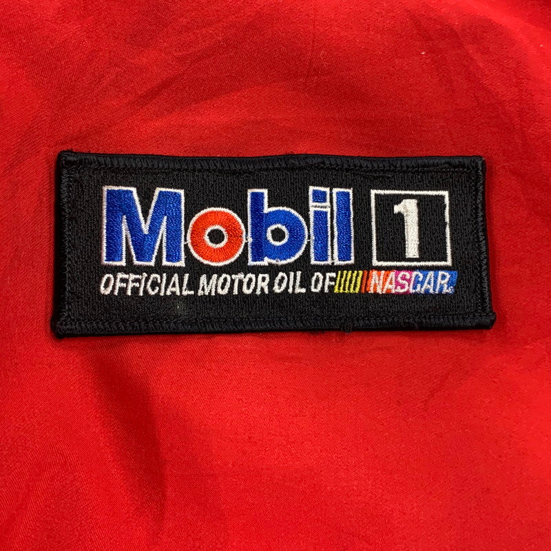 【中古品】【メンズ】 MOBIL1 モービルワン 香港製 HALF ZIP NYLON JACKET ハーフ ジップ ナイロン ジャケット アウター 146-260818-ya-08-izu サイズ：L カラー：レッド 万代Net店