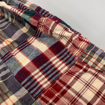 【中古品】【メンズ】 YAMANE ヤマネ EVISU CHECK PATCHWORK PULLOVER SS BD SHIRT エヴィス チェック パッチワーク プルオーバー ショートスリーブ ボタンダウン シャツ 半袖 145-260820-yn-04-izu サイズ：40 カラー：マルチ 万代Net店
