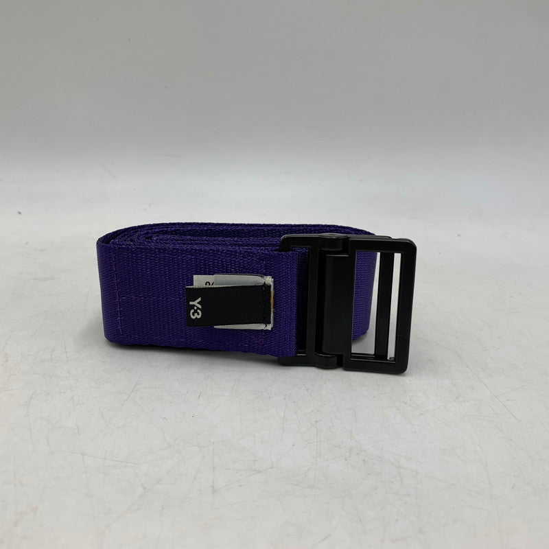 【中古美品】【メンズ/レディース】 Y-3 ワイスリー JI9309 CLASSIC LOGO BELT クラシック　ロゴ ベルト 205-260818-ya-16-izu サイズ：L カラー：パープル 万代Net店