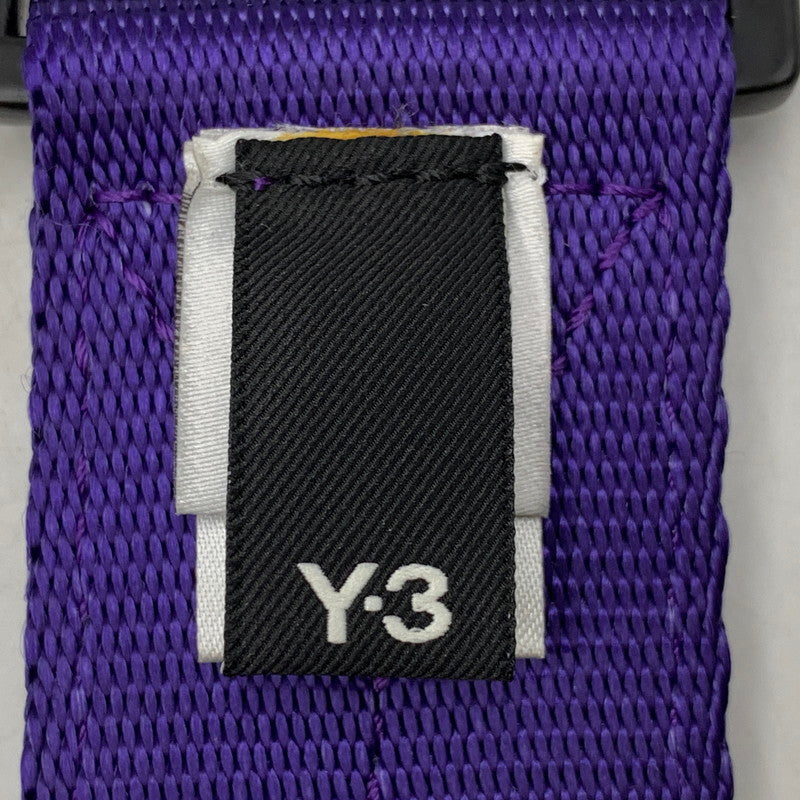 【中古美品】【メンズ/レディース】 Y-3 ワイスリー JI9309 CLASSIC LOGO BELT クラシック　ロゴ ベルト 205-260818-ya-16-izu サイズ：L カラー：パープル 万代Net店