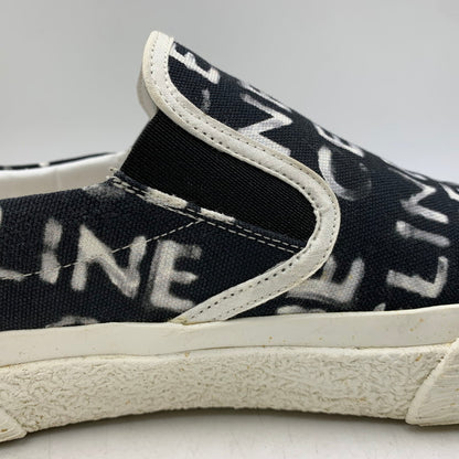 【中古品】【メンズ】 CELINE セリーヌ 346932355C ELLIOT LOGO PRINT CANVAS SLIP-ON エリオット ロゴ プリント キャンバス スリッポン シューズ 靴 183-260810-cs-04-izu サイズ：43 カラー：ブラック 万代Net店