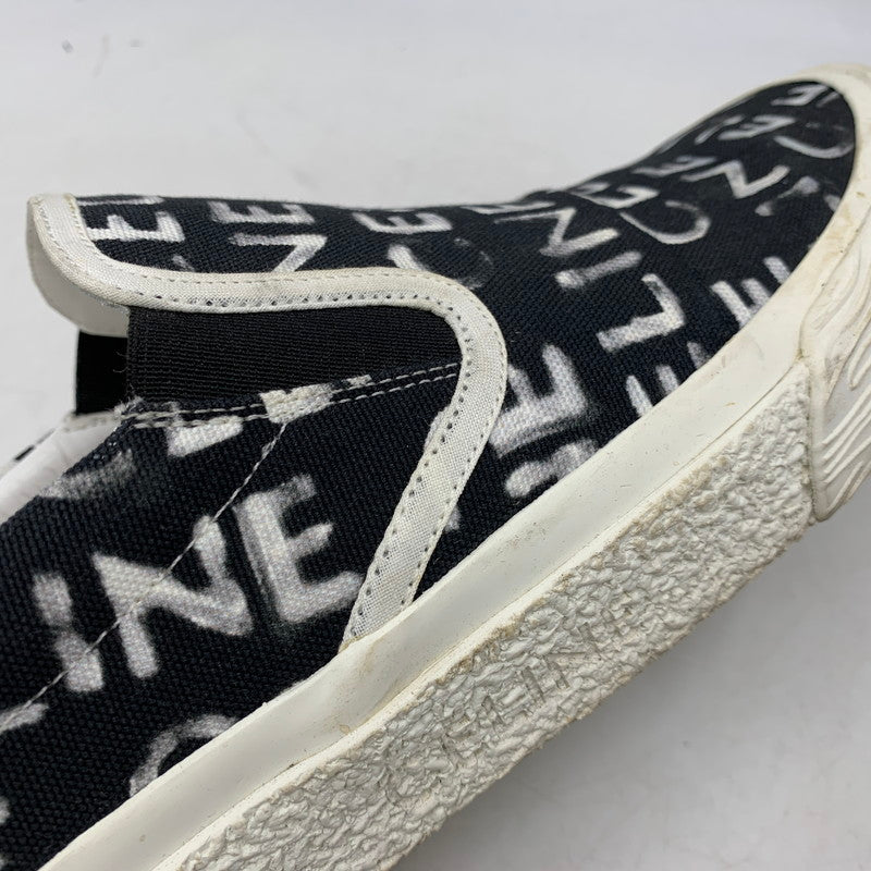 【中古品】【メンズ】 CELINE セリーヌ 346932355C ELLIOT LOGO PRINT CANVAS SLIP-ON エリオット ロゴ プリント キャンバス スリッポン シューズ 靴 183-260810-cs-04-izu サイズ：43 カラー：ブラック 万代Net店