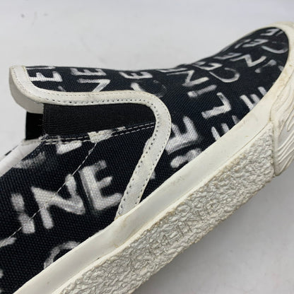 【中古品】【メンズ】 CELINE セリーヌ 346932355C ELLIOT LOGO PRINT CANVAS SLIP-ON エリオット ロゴ プリント キャンバス スリッポン シューズ 靴 183-260810-cs-04-izu サイズ：43 カラー：ブラック 万代Net店