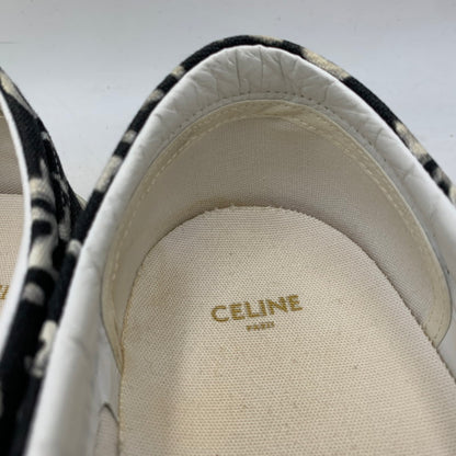 【中古品】【メンズ】 CELINE セリーヌ 346932355C ELLIOT LOGO PRINT CANVAS SLIP-ON エリオット ロゴ プリント キャンバス スリッポン シューズ 靴 183-260810-cs-04-izu サイズ：43 カラー：ブラック 万代Net店