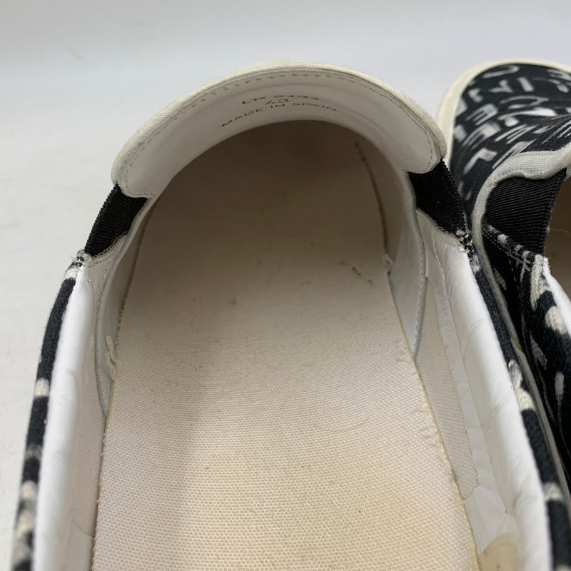 【中古品】【メンズ】 CELINE セリーヌ 346932355C ELLIOT LOGO PRINT CANVAS SLIP-ON エリオット ロゴ プリント キャンバス スリッポン シューズ 靴 183-260810-cs-04-izu サイズ：43 カラー：ブラック 万代Net店