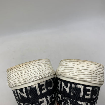 【中古品】【メンズ】 CELINE セリーヌ 346932355C ELLIOT LOGO PRINT CANVAS SLIP-ON エリオット ロゴ プリント キャンバス スリッポン シューズ 靴 183-260810-cs-04-izu サイズ：43 カラー：ブラック 万代Net店